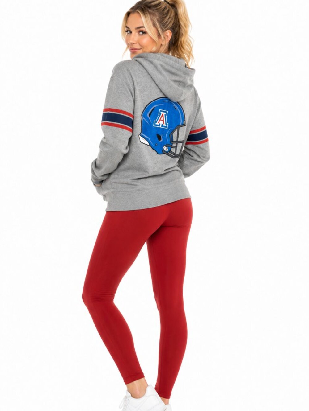 Arizona Wildcats Womens Juniors Hoodie Size Large 11/13 Sparkle Helmet Logo New